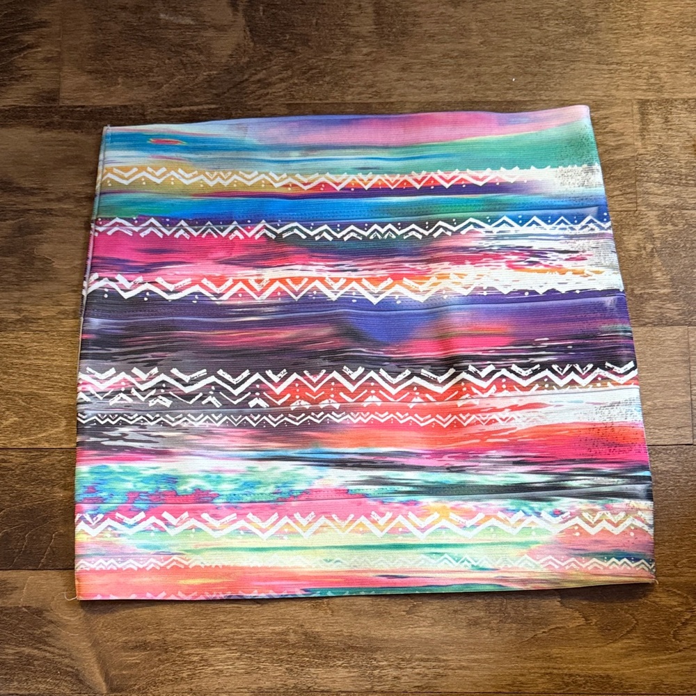 Colorful Patterned Bandage Mini Skirt